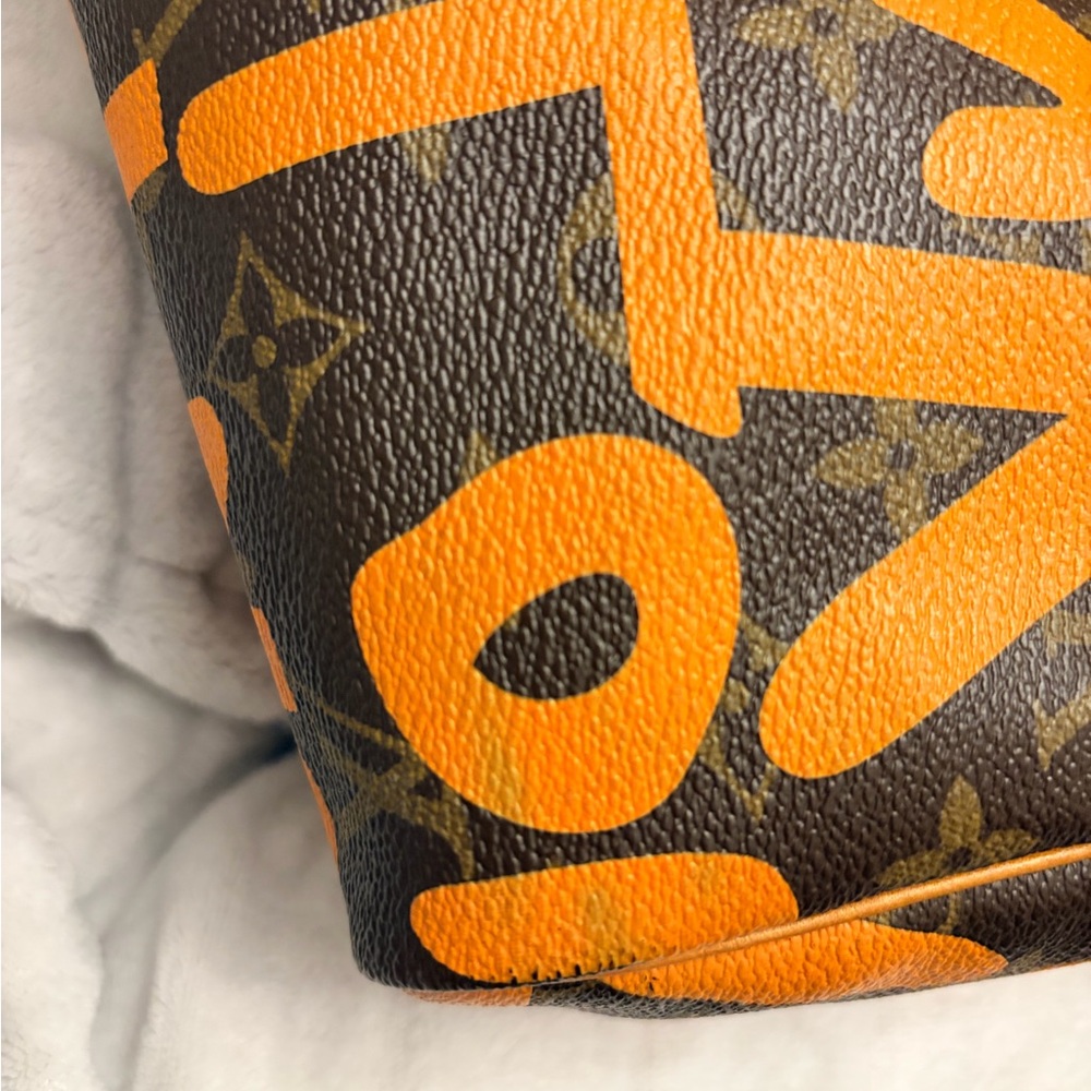 LV Speedy 30 Bag Sprouse Graffiti Brown Orange Y2K kidcore edgy handbag JAPAN 🇯🇵 - Picture 14 of 17